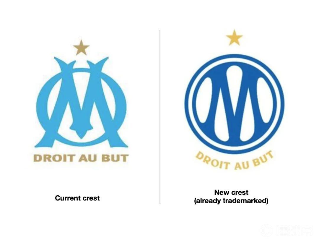 神似国米！法媒：马赛将于一周后公布新队徽，新设计引发球迷不满