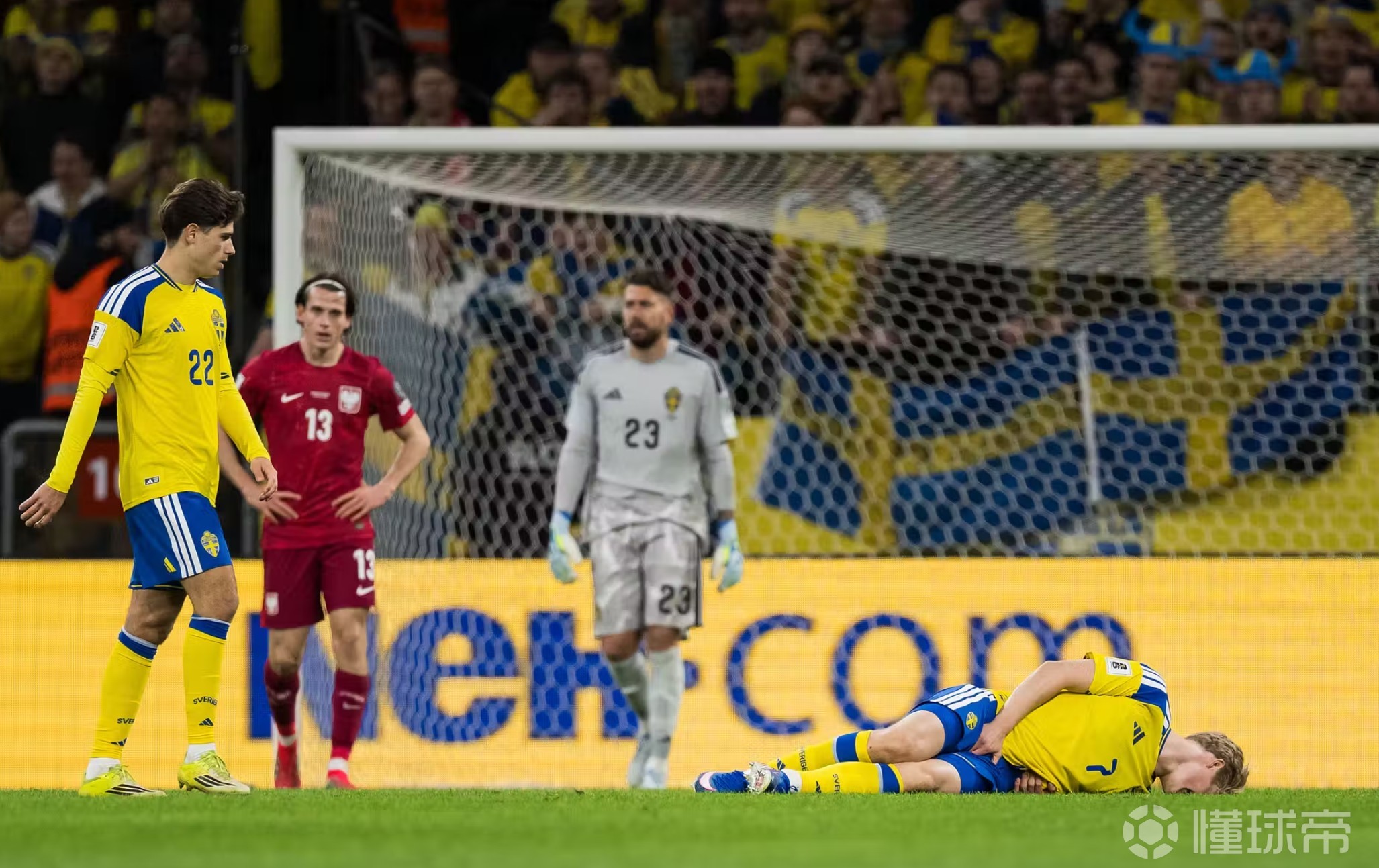 用腹股沟封堵射门，瑞典中场贝里瓦尔：为了世界杯一切都值了