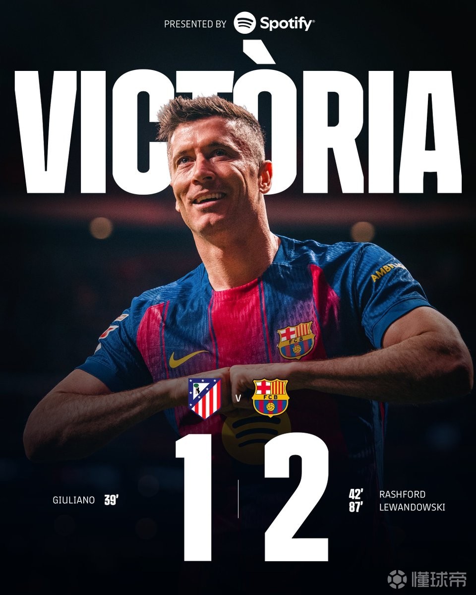 又一次逆转马竞，巴萨本赛季西甲落后情况下拿到21分为最多