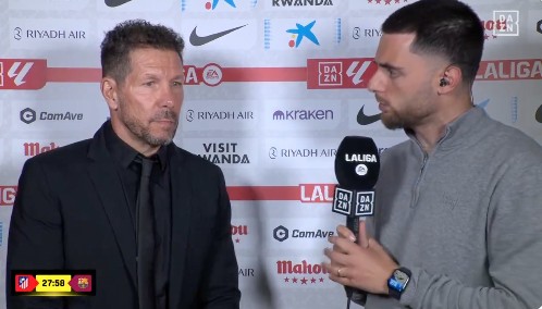 西蒙尼：这场战术思路不会变，前场几名球员大概率会轮换位置