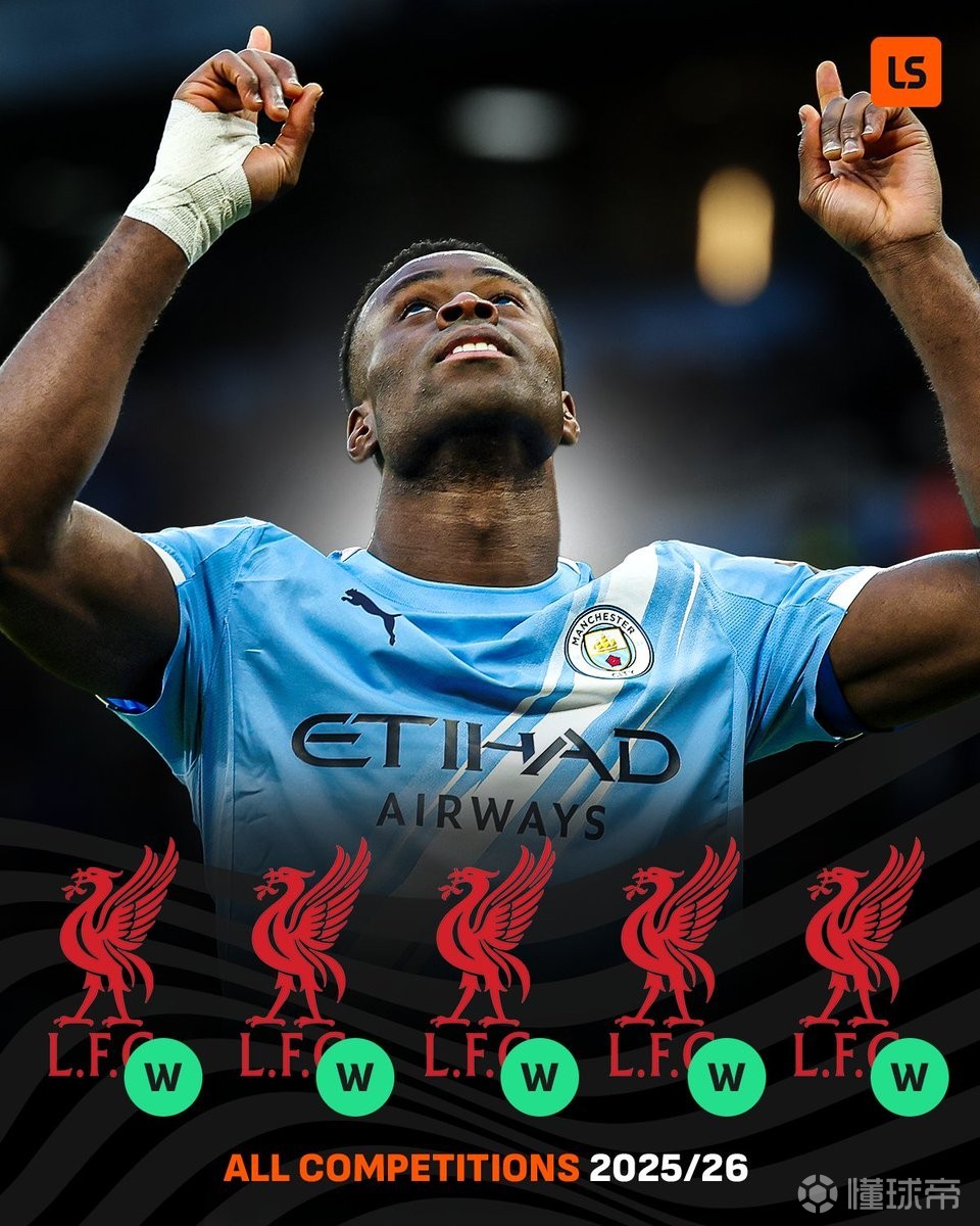 克星，格伊本赛季代表水晶宫和曼城四线五杀利物浦