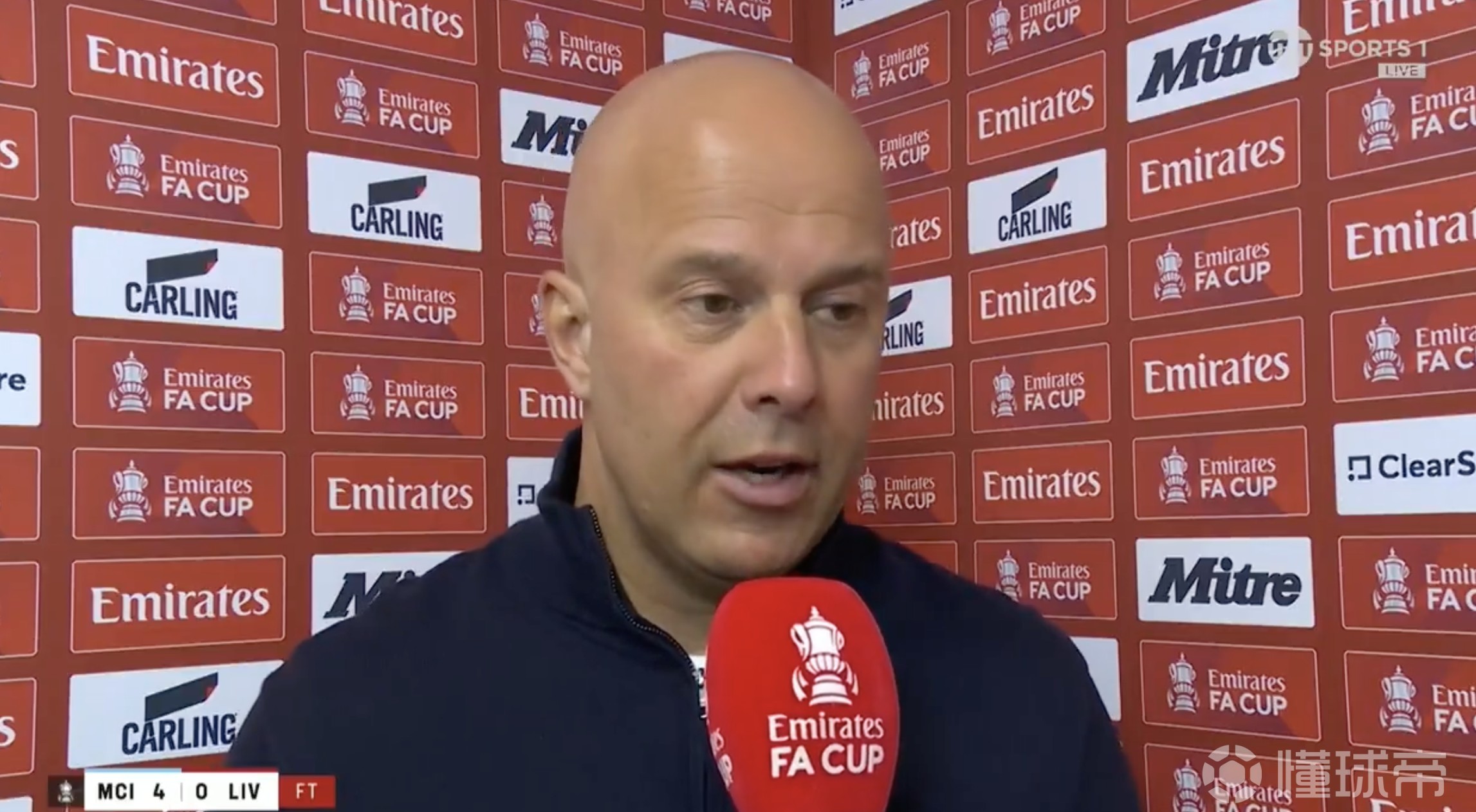 斯洛特：足总杯出局很失望，唯一稍微好的是0-4后没丢更多球