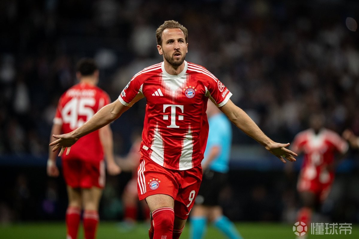 得分保障，凯恩连续三个赛季欧冠1/4决赛客场都有进球