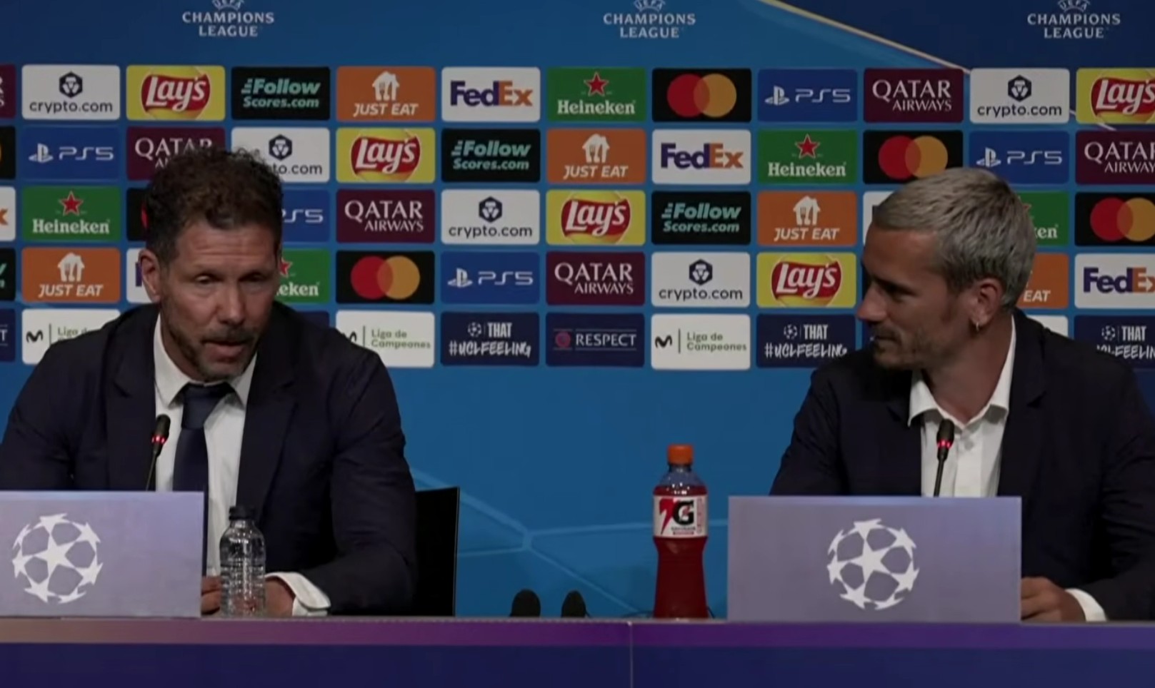 真情流露，西蒙尼在新闻发布会上致敬赛季末将离队的格列兹曼