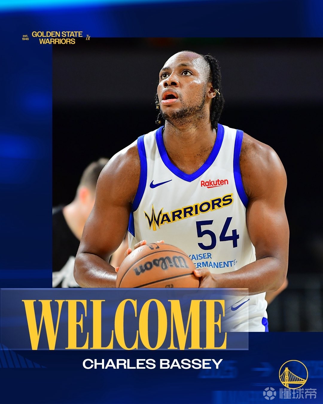 官方：勇士签下前凯尔特人中锋查尔斯-巴锡