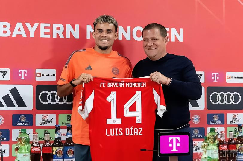 德媒：迪亚斯加盟后，拜仁在哥伦比亚市场的球衣订单增长400%