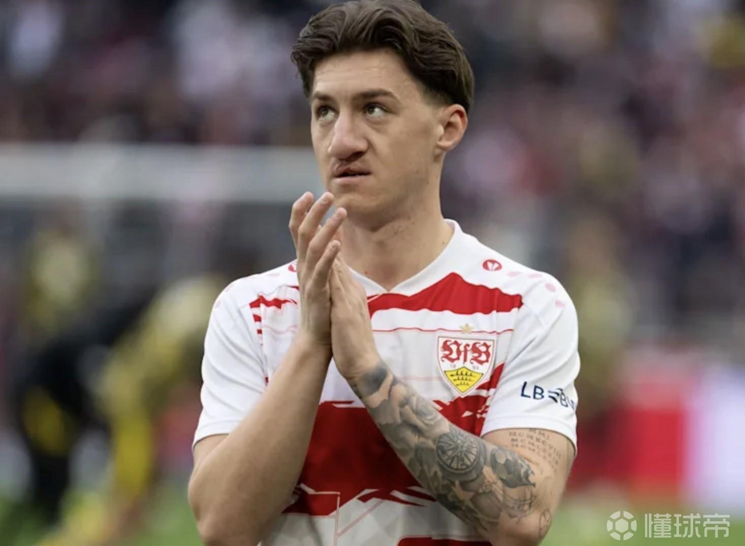 图片报：切尔西曾对施蒂勒进行考察，斯图加特标价约5000万欧