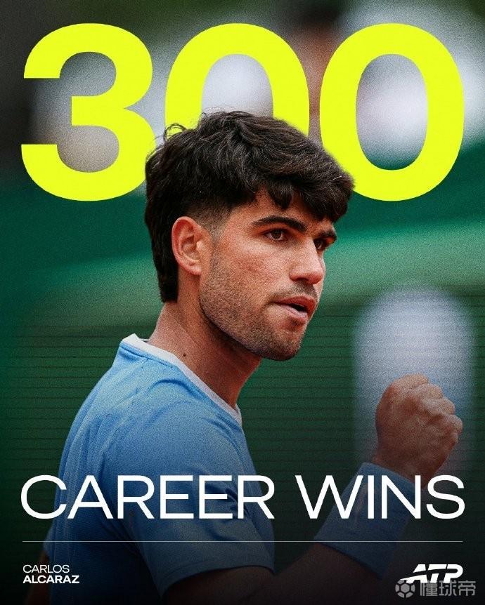 职业生涯第300胜，阿尔卡拉斯2-0横扫布勃利克，晋级蒙特卡洛四强