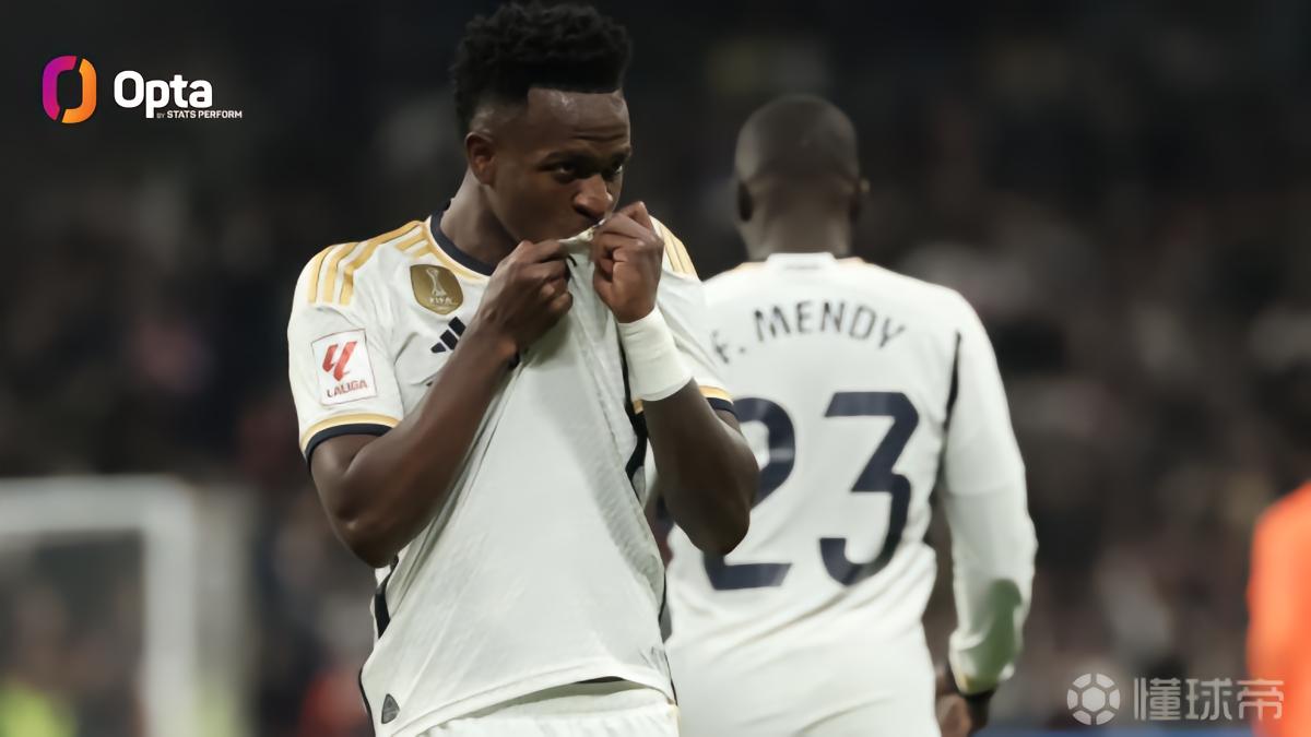 236场追平瓦拉内，维尼修斯成皇马队史西甲出场第九多的外援