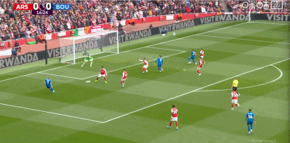 半场-阿森纳暂1-1伯恩茅斯 哲凯赖什点射扳平