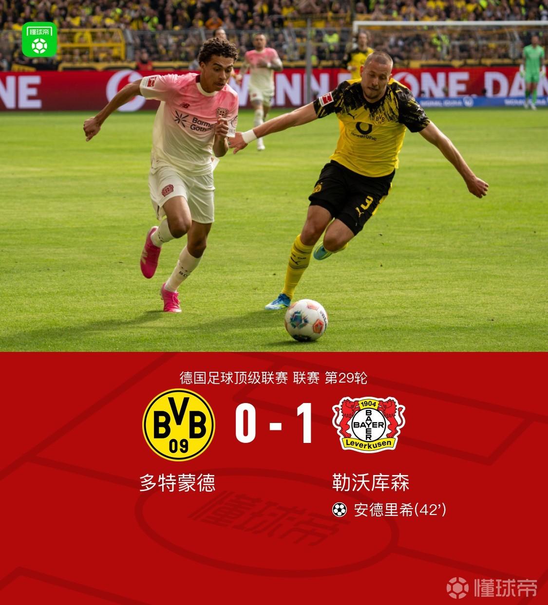剑南春丨多特0-1勒沃库森，安德里希世界波，吉拉西射中横梁
