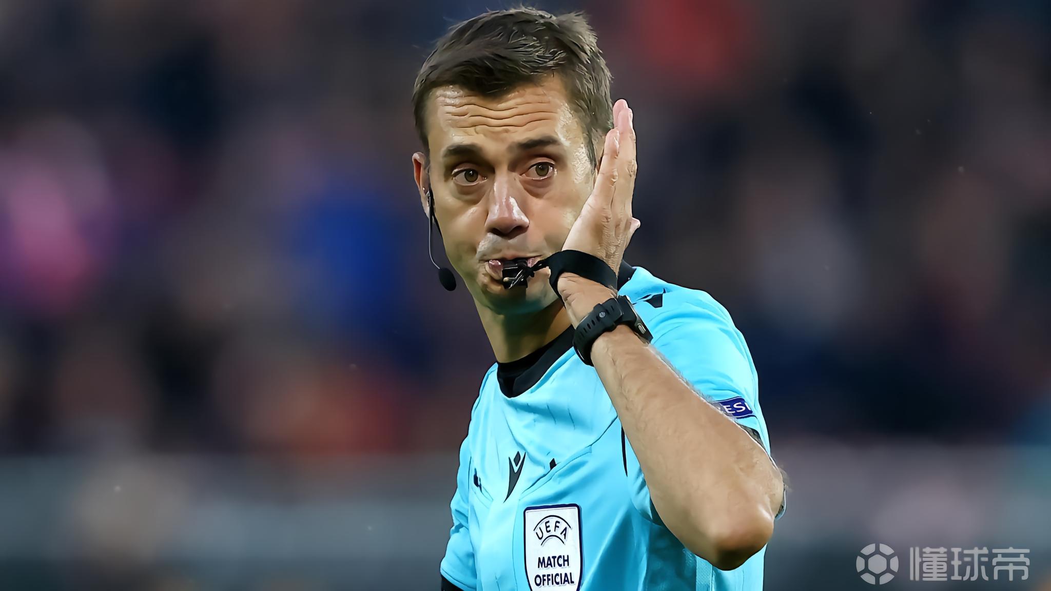 官方：法国名哨蒂尔潘将执法欧冠1/4决赛次回合马竞vs巴萨