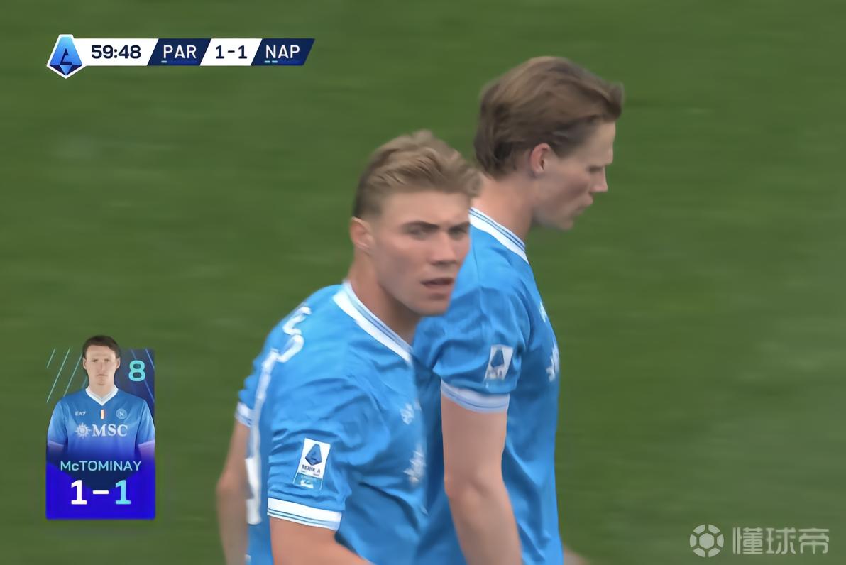 麦克托米奈意甲61场20球，超过曼联时期的联赛进球数