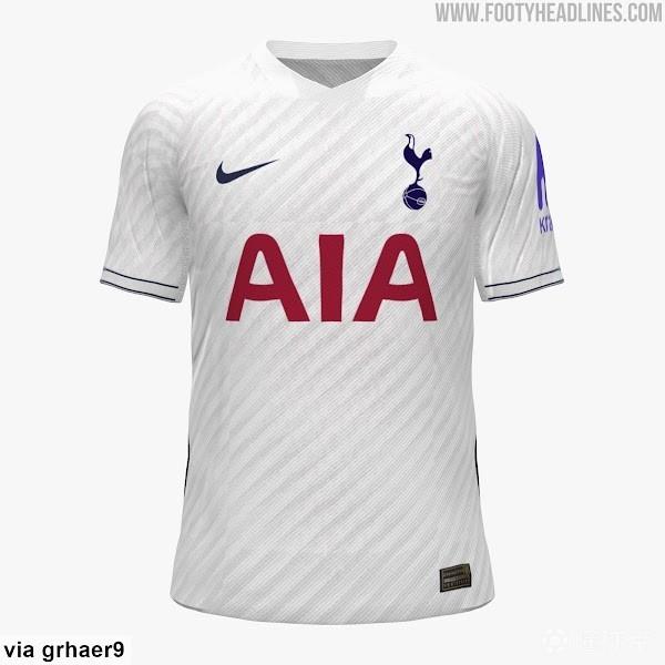 热刺下赛季主场球衣谍照更新：白色为主色调，设计简洁实用