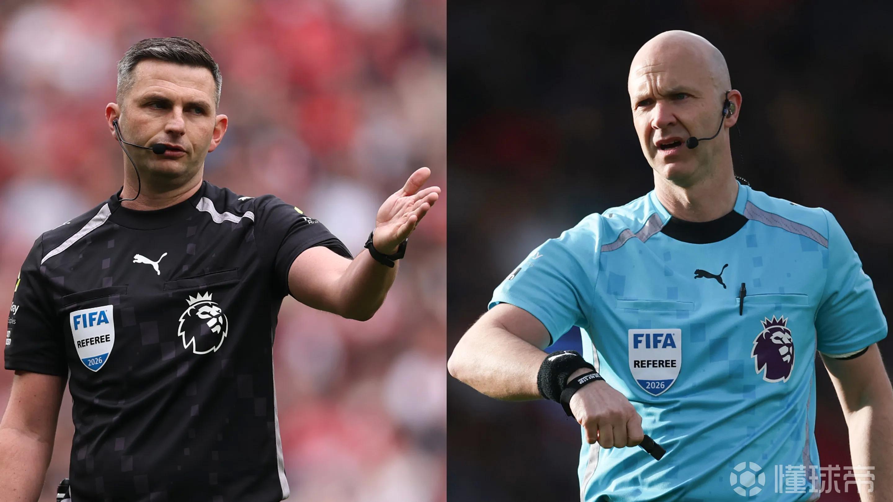 英超官方：奥利弗和泰勒等七名英超裁判将吹罚世界杯比赛