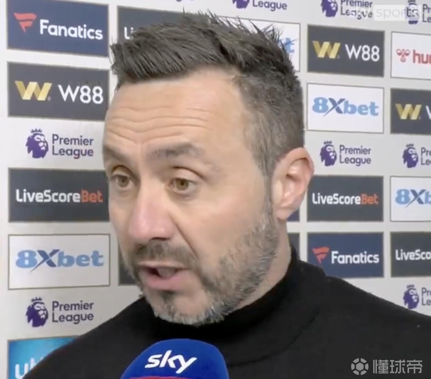 德泽尔比：我认为我们踢得不错，不该输掉这场比赛