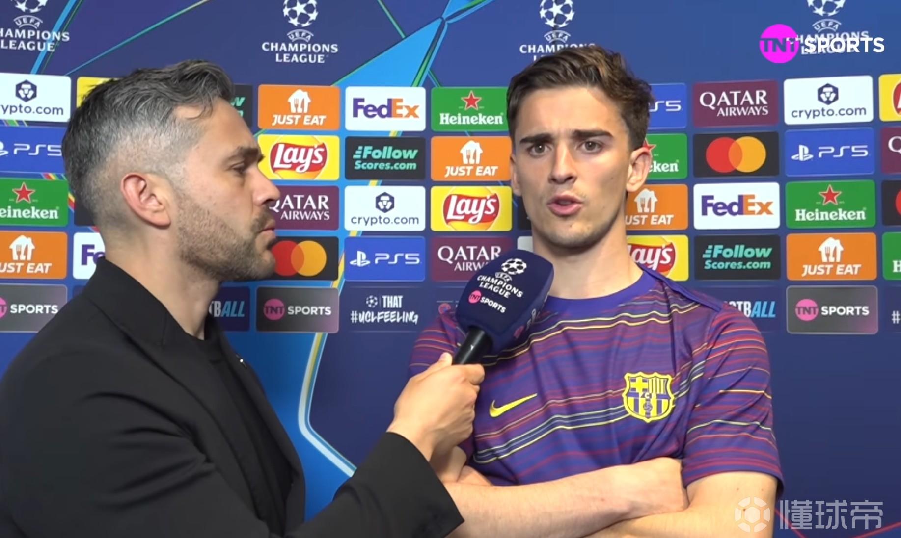 加维：淘汰并不会让我们消沉，因为我们知道自己比马竞强得多