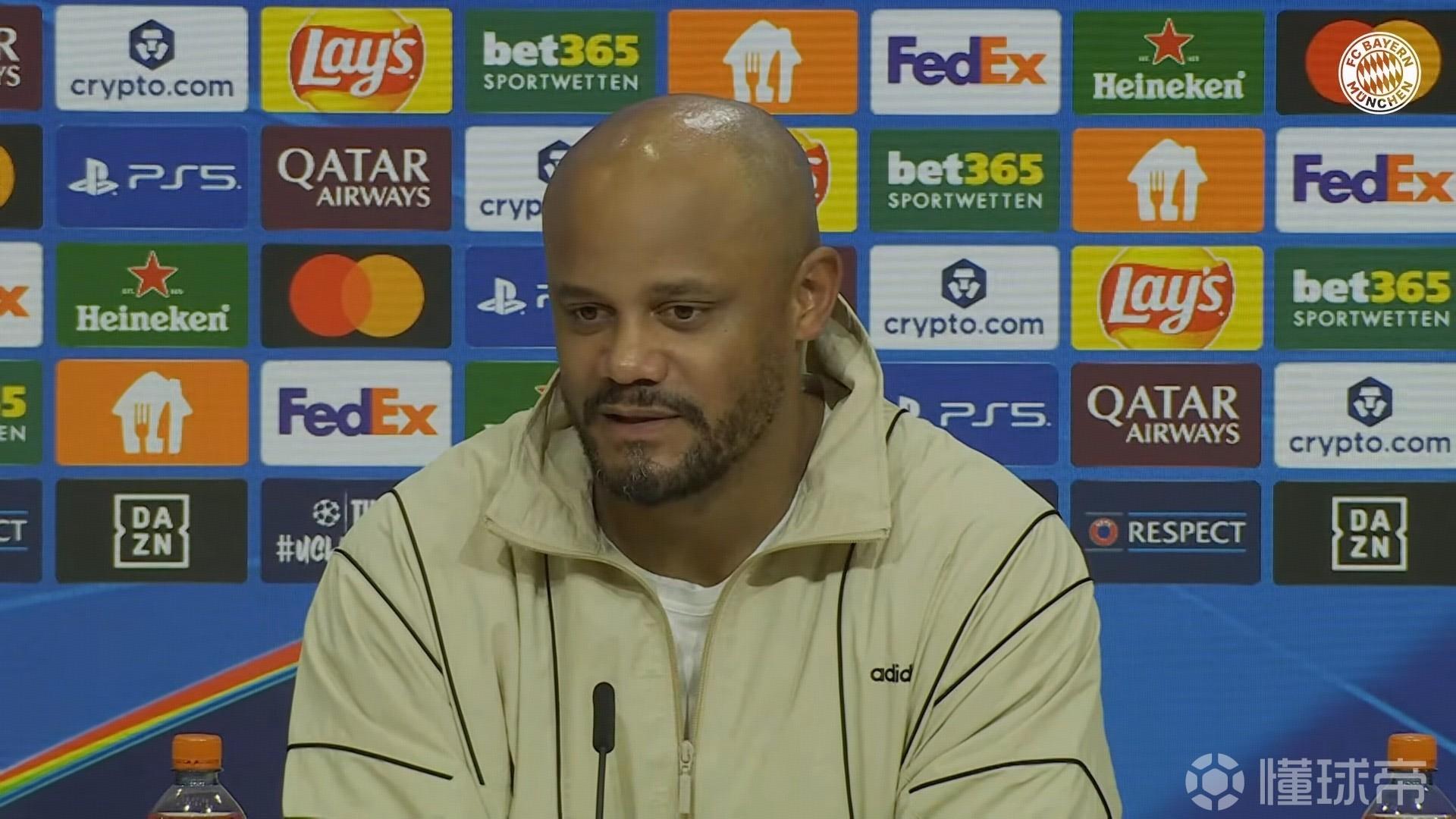 孔帕尼：我们在总比分上从未真正落后，没任何理由不保持冷静