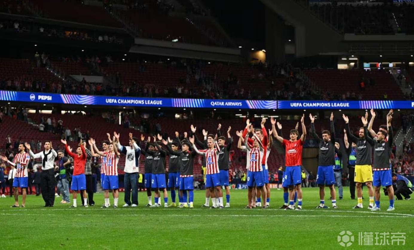 两回合的欧战比赛中，马竞客场赢下首回合后23次全部晋级