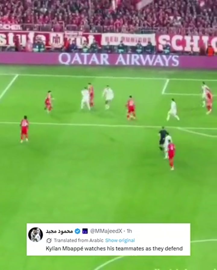 国外球迷批姆巴佩散步：目送对手破门全过程