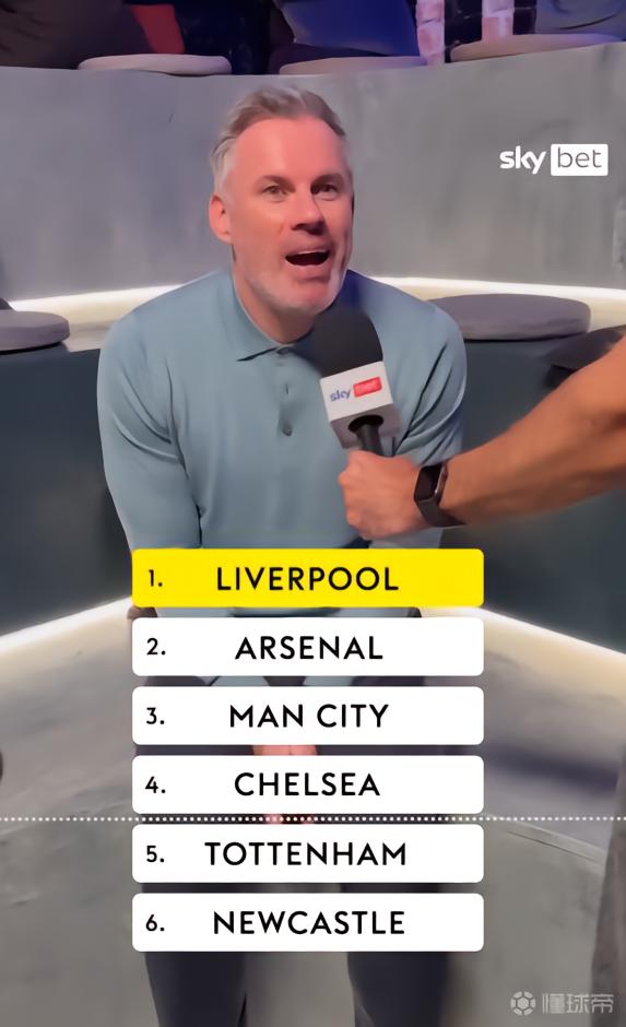 天空回顾卡拉格赛季前预测：利物浦卫冕，热刺第5曼联第9