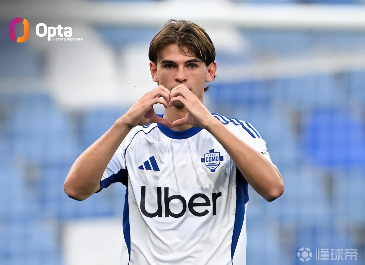 尼科-帕斯本赛季意甲主客场均打进6球，五大联赛中场仅此一人