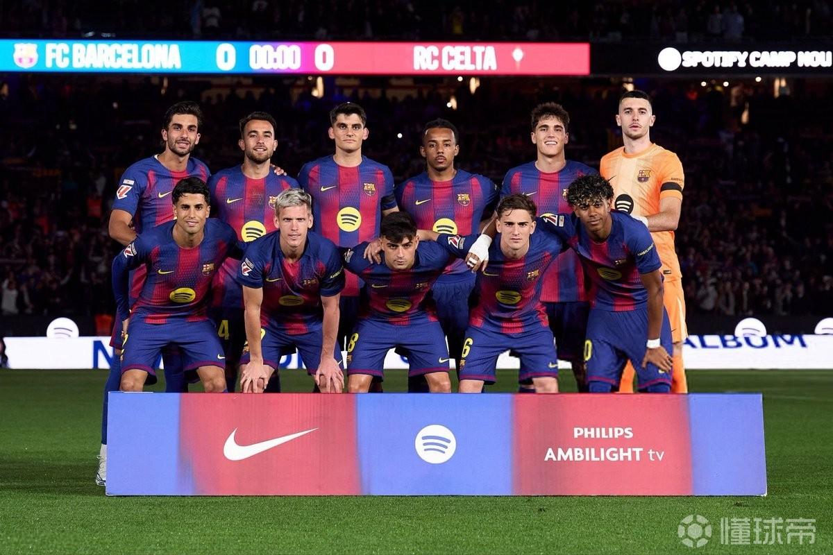 巴萨本赛季西甲前32轮拿82分，联赛历史同期并列第四