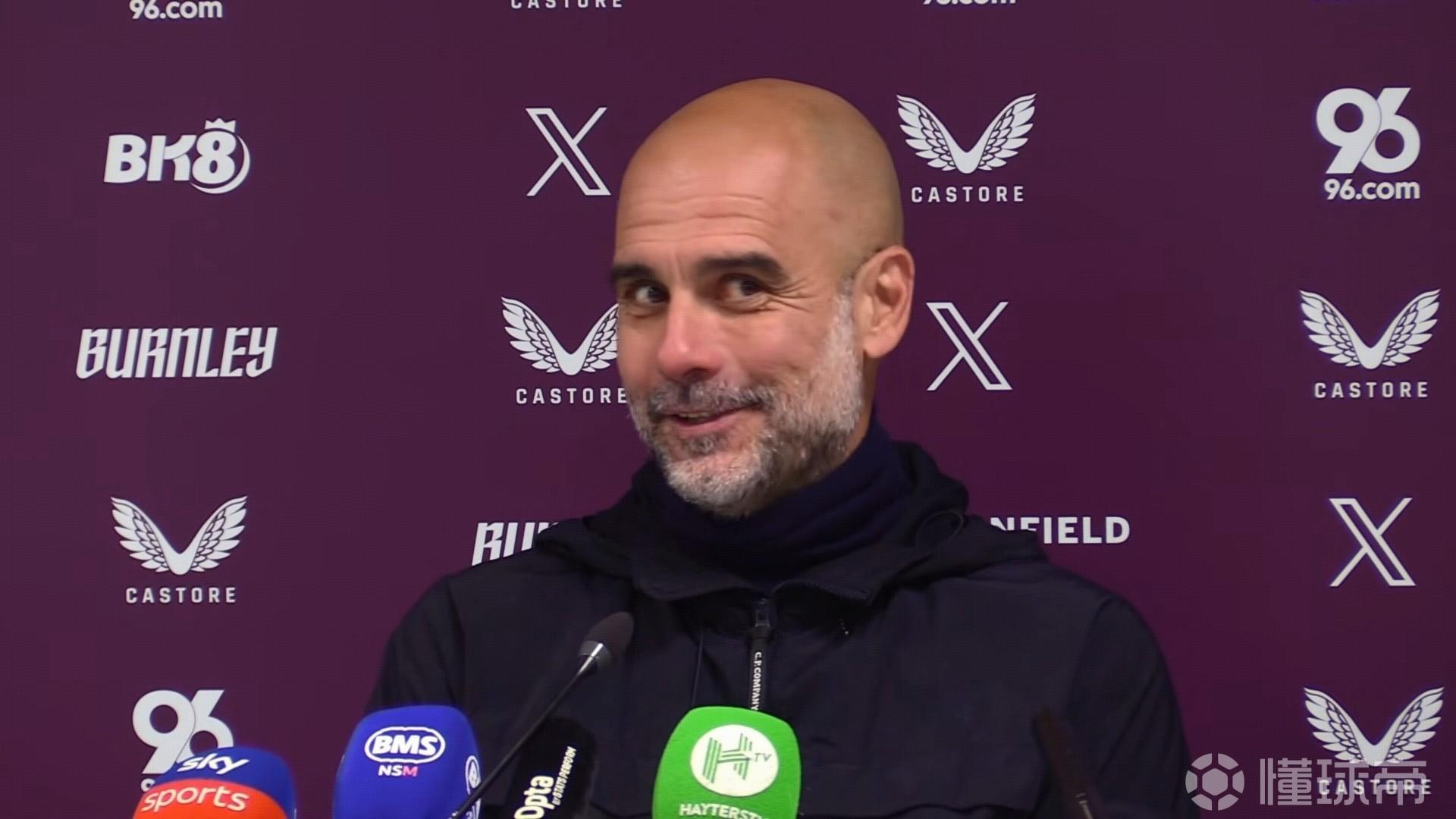 瓜迪奥拉：没刷够净胜球？临门一脚和疲劳有关，我们踢得很好