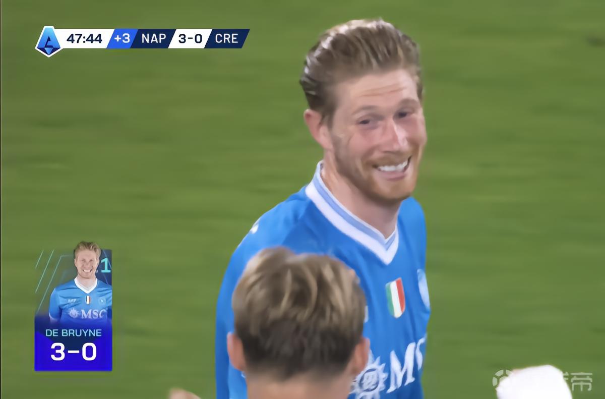 里程碑，德布劳内打入五大联赛生涯第100球