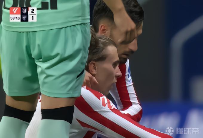 马竞官方：巴里奥斯左大腿肌肉感到不适，待进一步检查