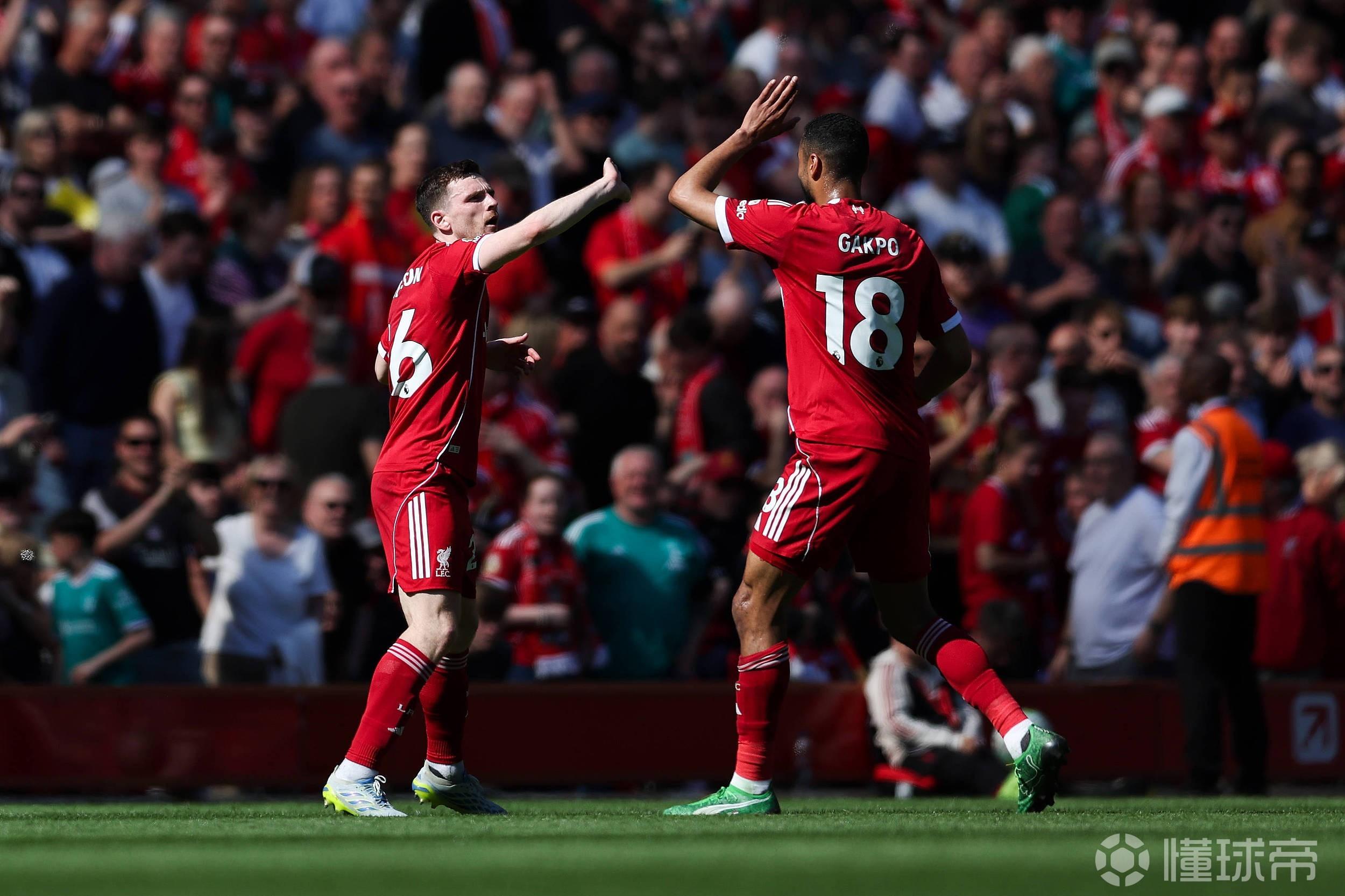 懂球帝X咪咕英超第34轮最佳进球：利物浦15秒反击摧毁水晶宫