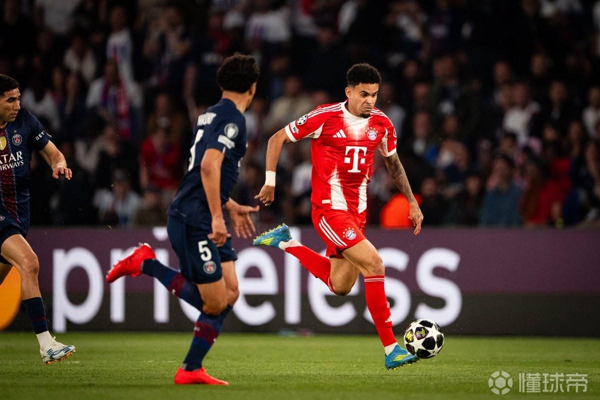 巴黎3-2拜仁，欧冠联赛首次半决赛上半场产生5粒进球