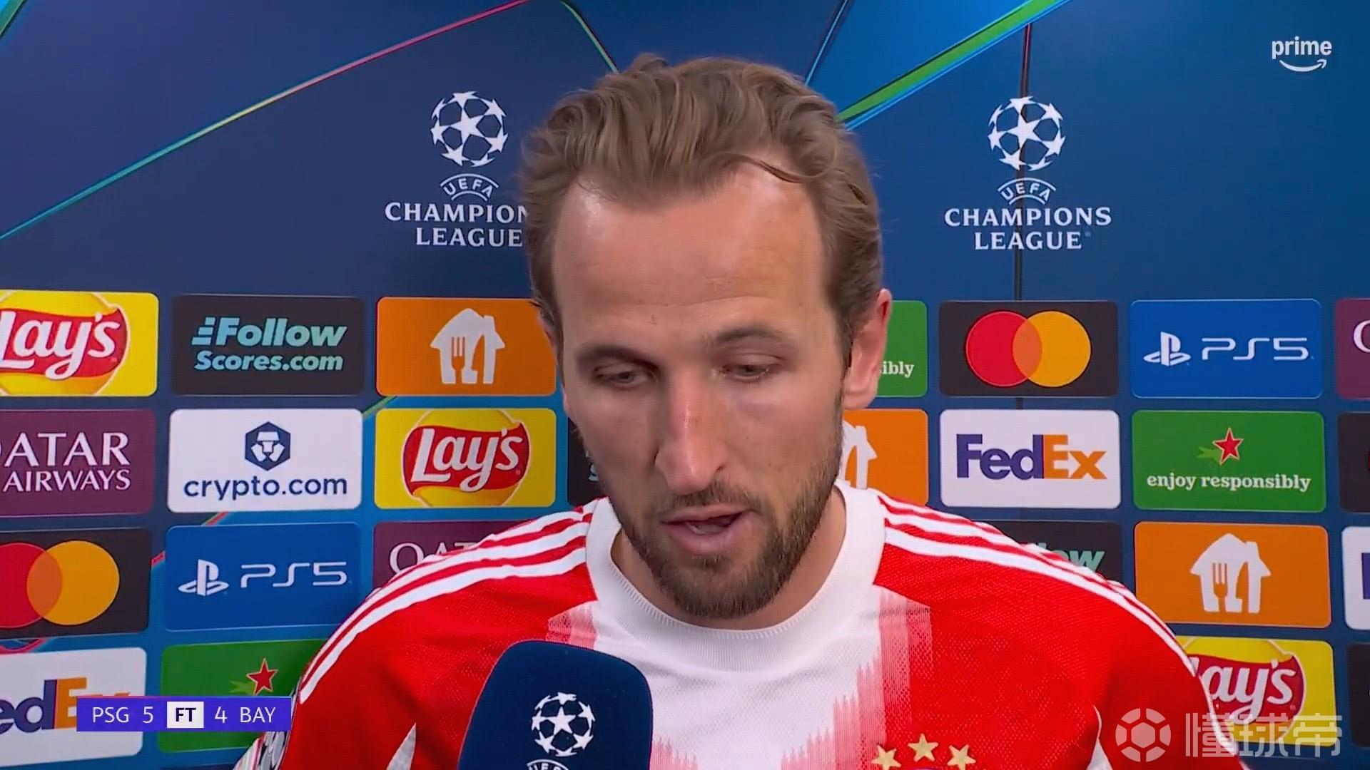 凯恩：我们对于球队能顽强地将比分追到4-5感到非常自豪