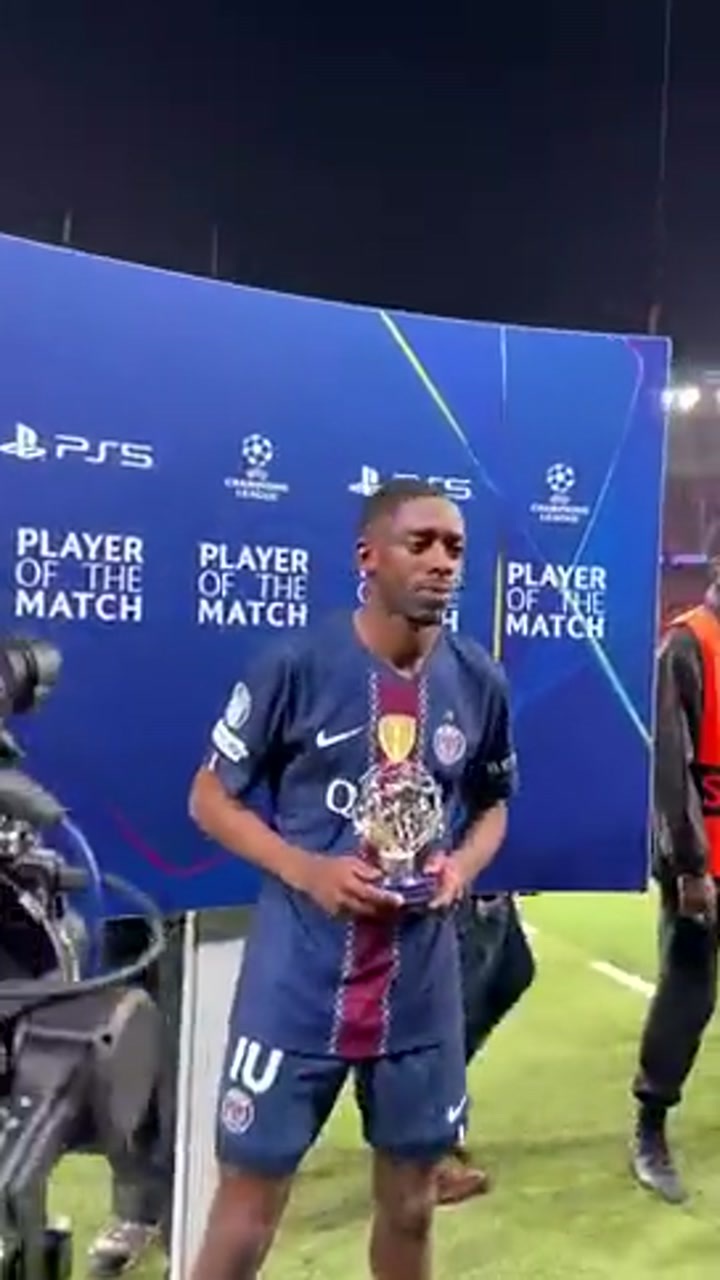 金球先生登贝莱两射一传获全场最佳