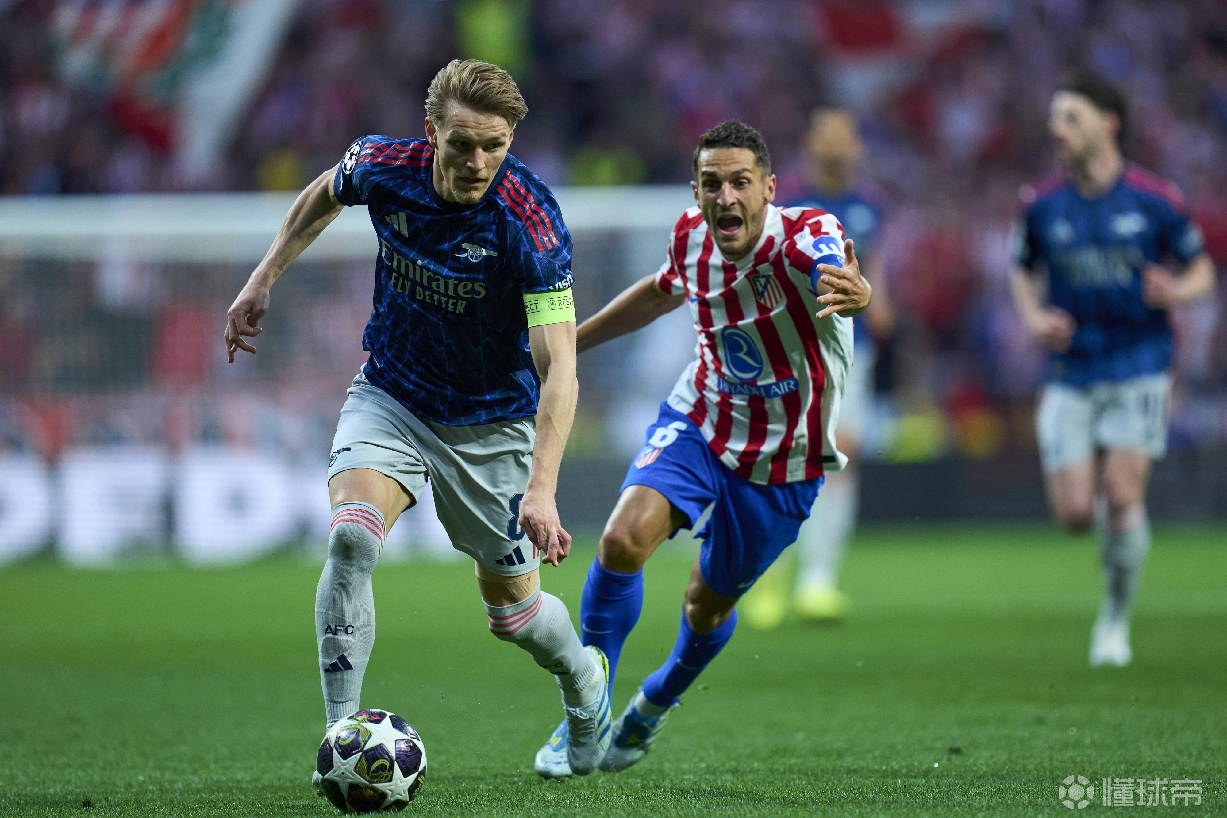 马竞vs阿森纳无运动战进球，上次欧冠半决赛出现此情况还是10年前