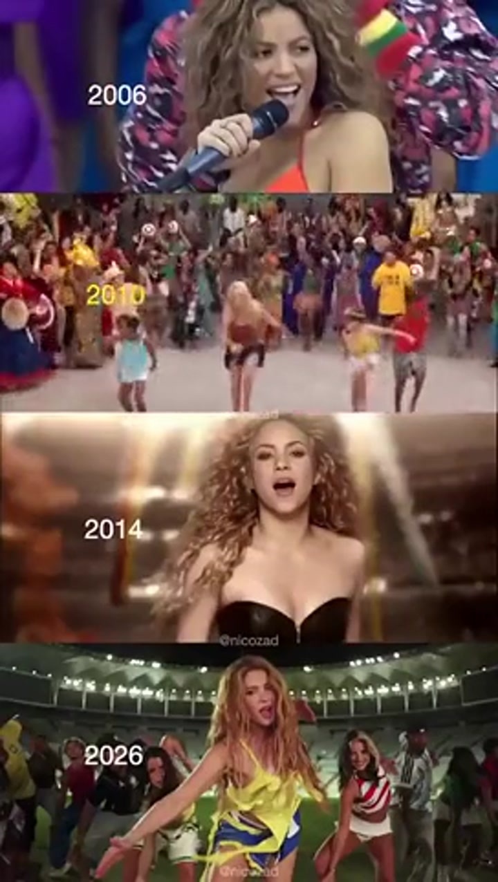 06年以来夏奇拉参加世界杯的次数比意大利更多