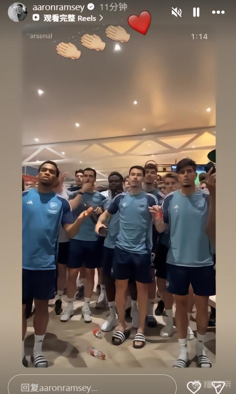 永远的枪手，拉姆塞社媒祝贺老东家阿森纳夺冠：COYG!
