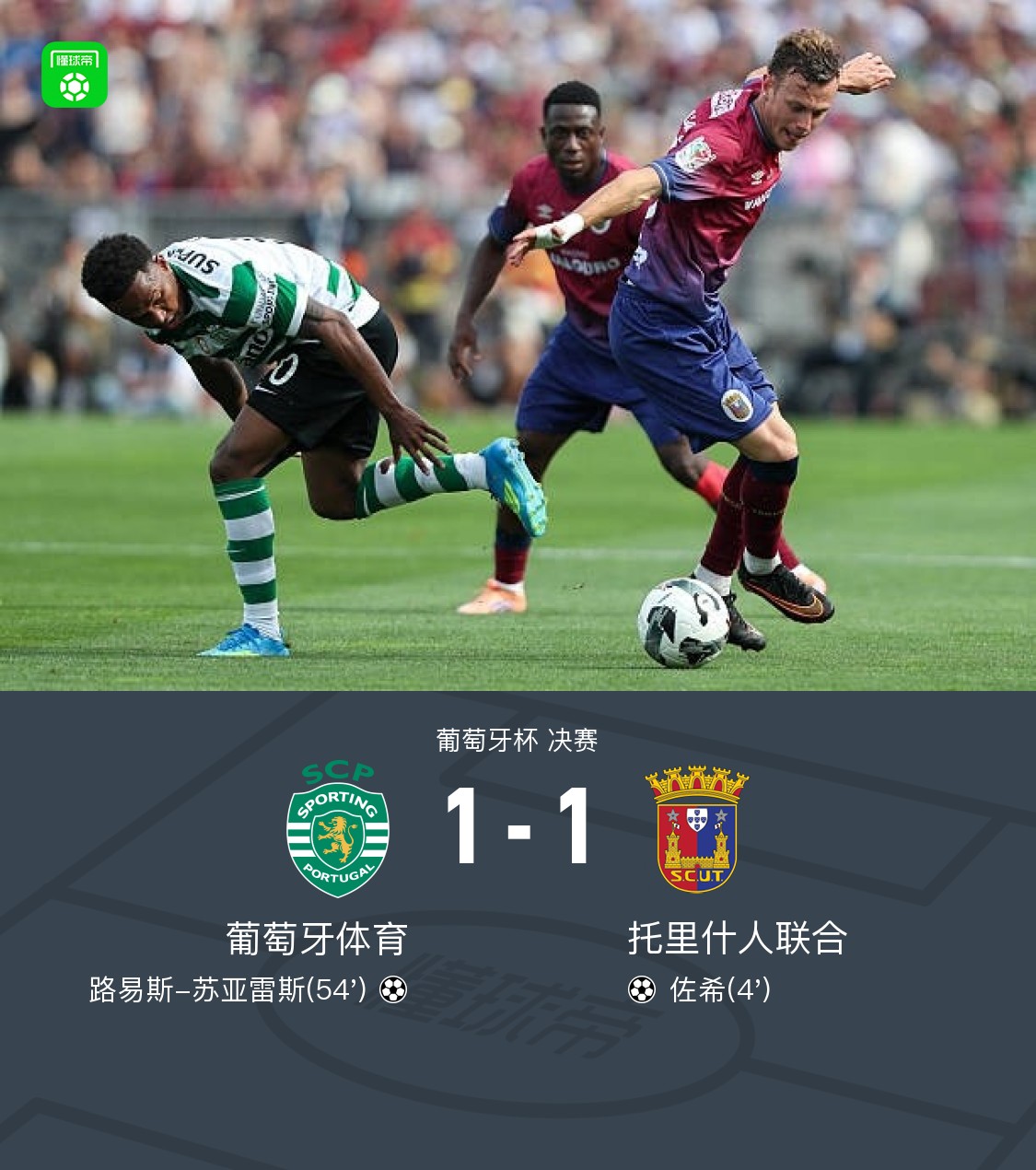 90分钟战报：葡体1-1托里什人，苏亚雷斯扳平，双方进入加时