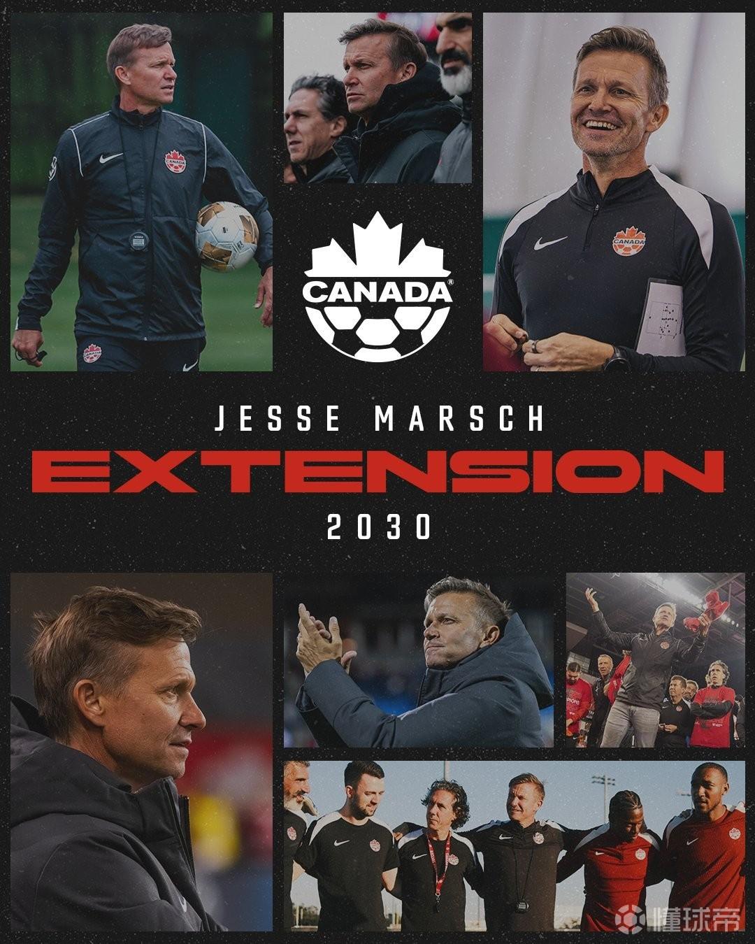 官方：加拿大足协与国家队主帅马希续约至2030年世界杯