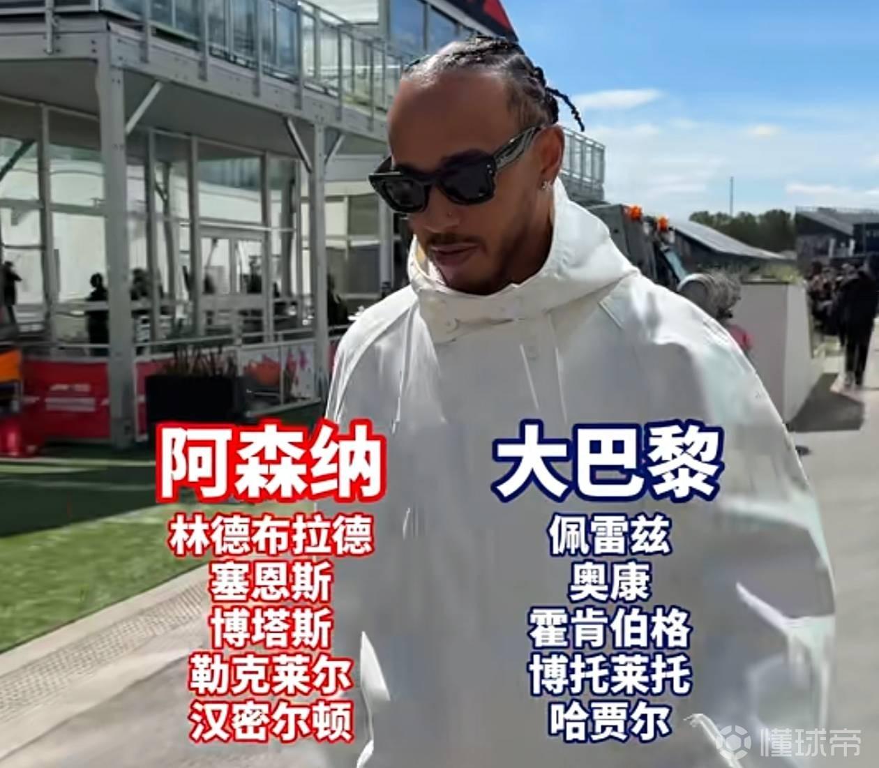F1车手欧冠冠军预测：老汉、乐扣选择阿森纳，佩雷兹选择巴黎