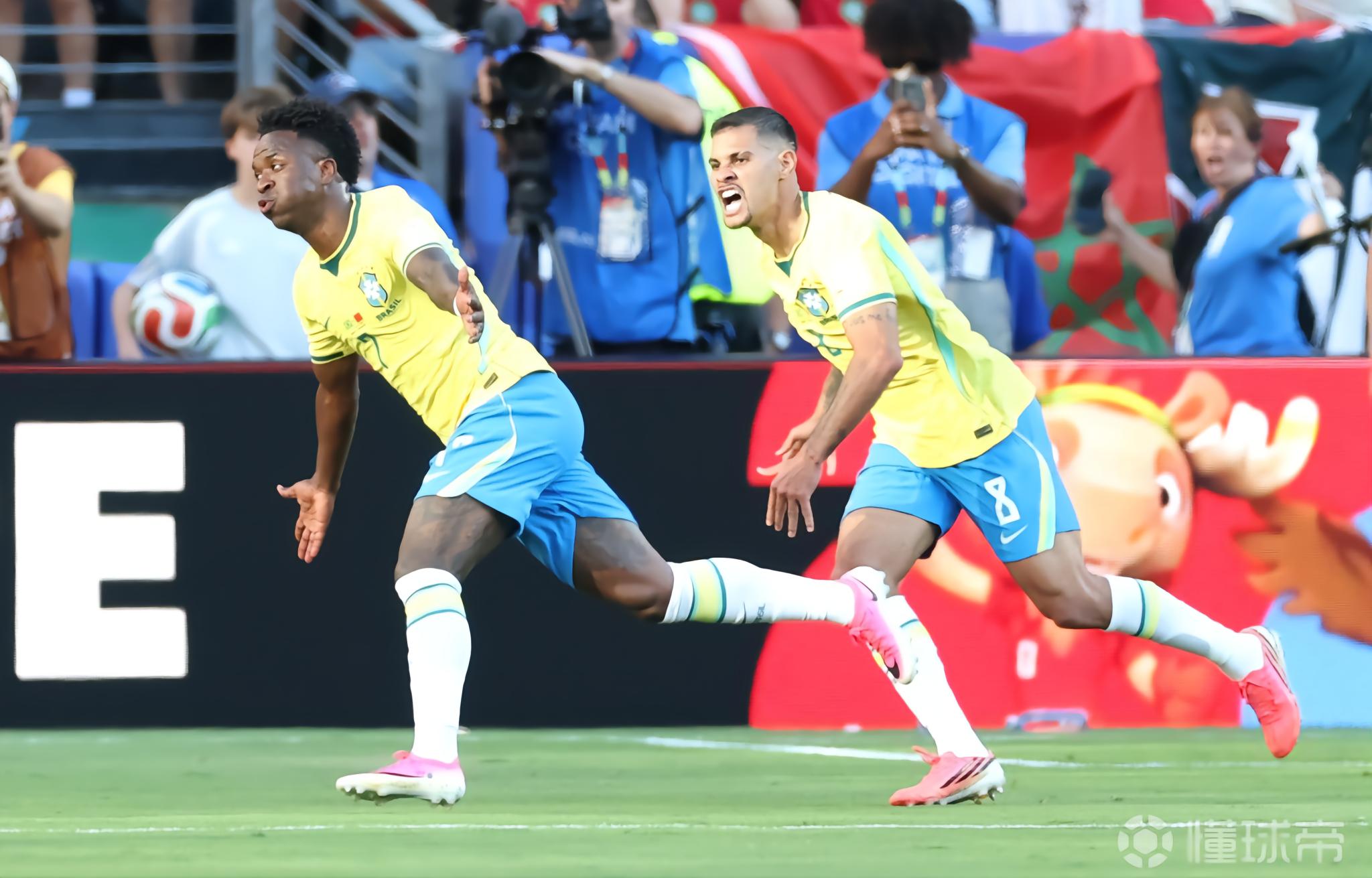 1-1战平摩洛哥，巴西队首次在维尼修斯进球的比赛中未能赢球