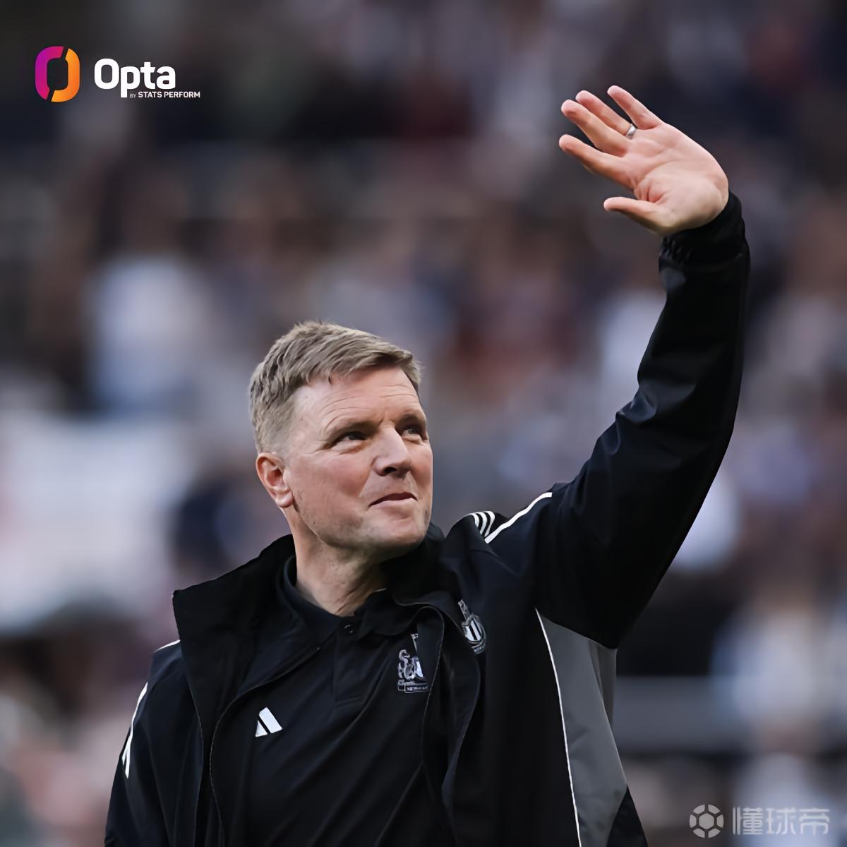 Opta：埃迪-豪纽卡队史英超胜率队史第二，仅次于凯文-基冈