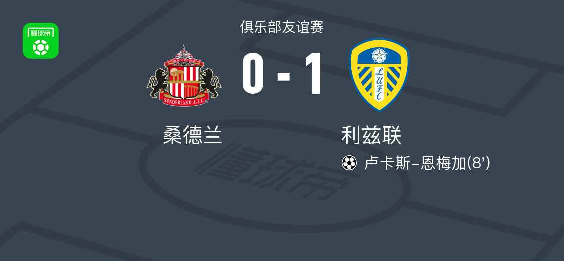利兹联1-0桑德兰，卢卡斯-恩梅加一击制胜
