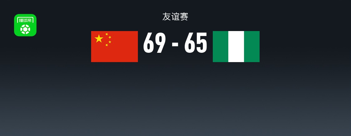 友谊赛战报：中国女篮69-65尼日利亚女篮，张子宇23+13
