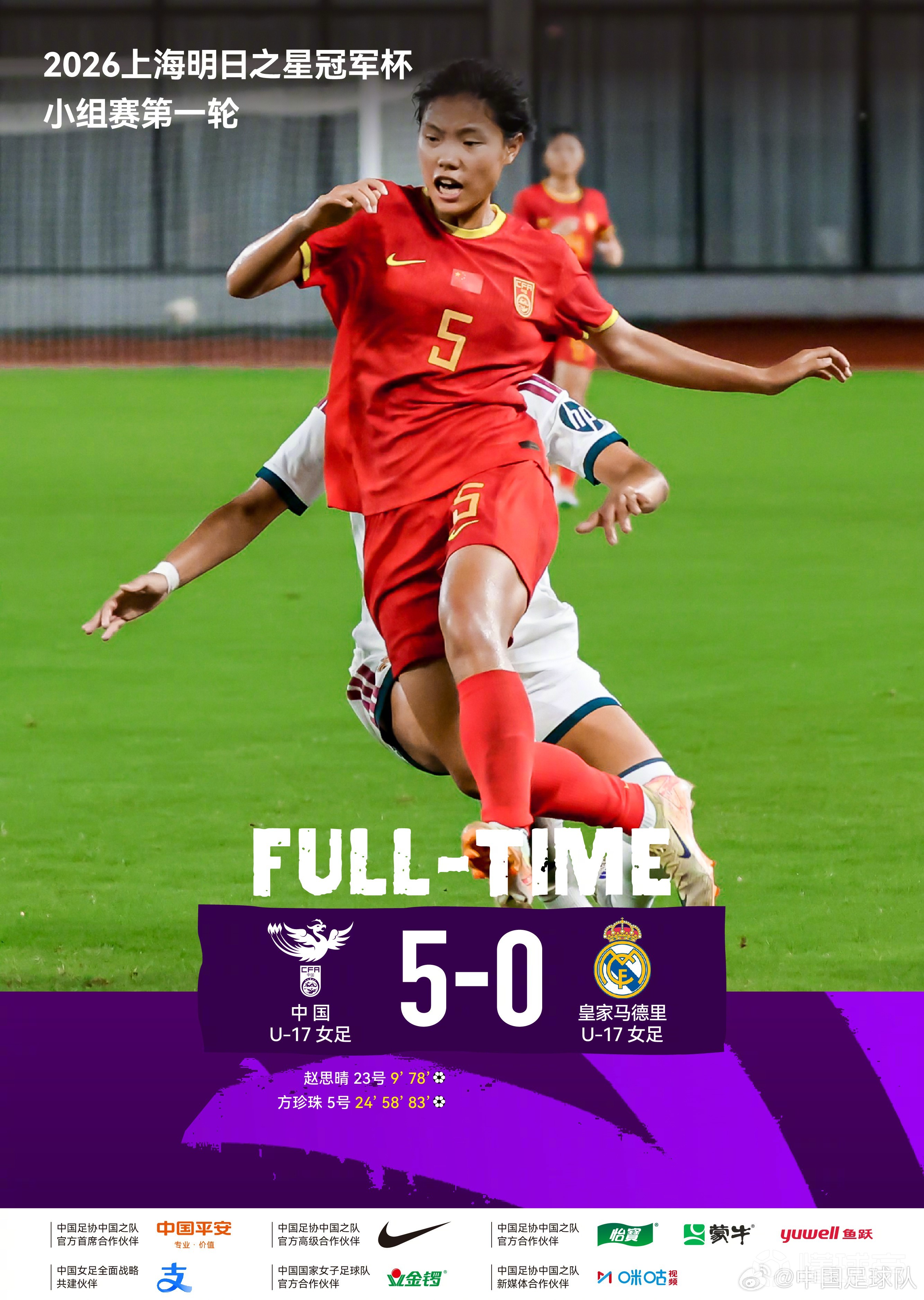 0-5惨败中国U17女足，媒体人：皇马U17女足基本是U19的班底