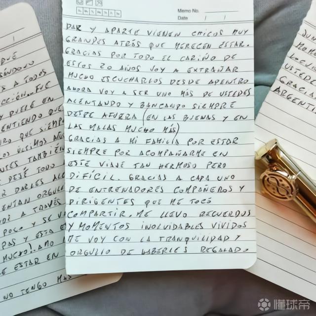 TyC：梅西告别信旁边放着《哈利-波特》中的时间转换器钢笔