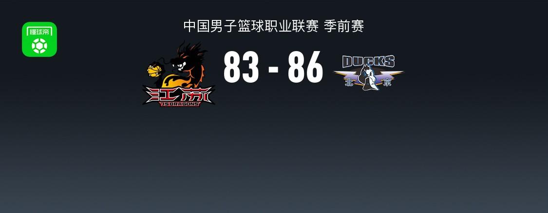 CBA战报：北京86-83险胜江苏取CBA3连胜，卡德雷-格雷20分
