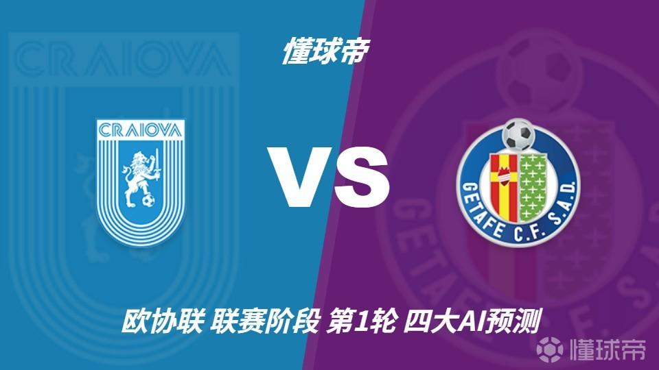 四大AI预测克拉约瓦大学vs赫塔费：两家看好主胜，两家猜平局