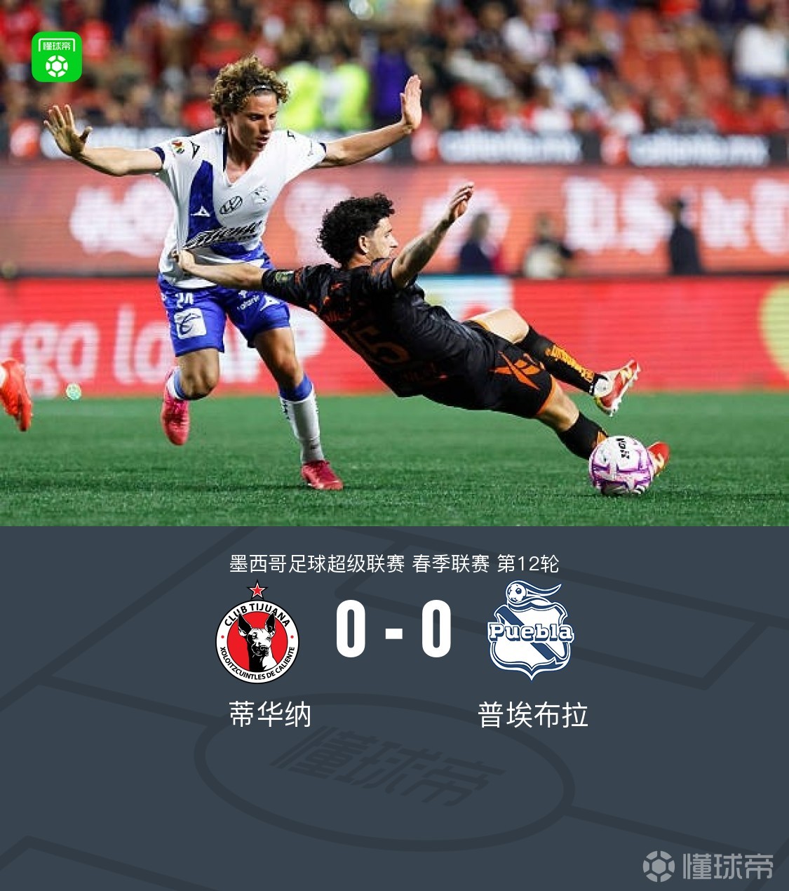 蒂华纳0-0普埃布拉，波罗索头球中框