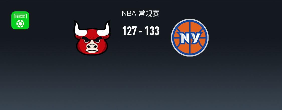 NBA战报：尼克斯133-127公牛，布伦森38+1+7